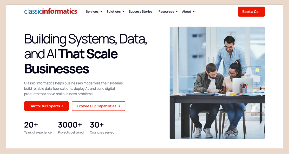 Classic Informatics homepage.png