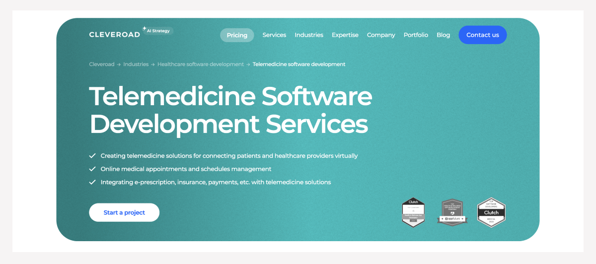 Cleveroad telemedicine software development.png
