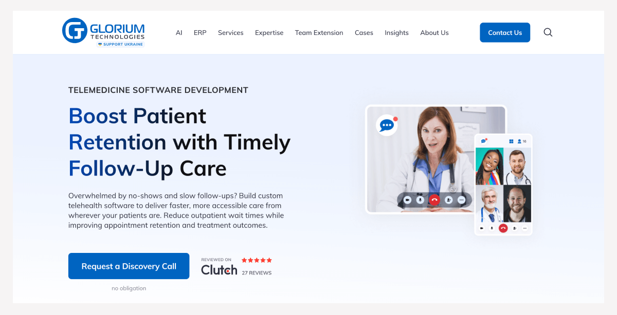 Glorium telemedicine software development.png