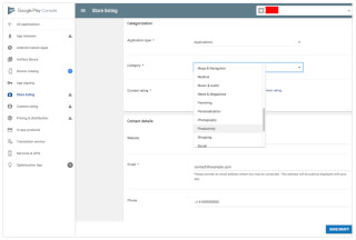 App categories on Google Play
