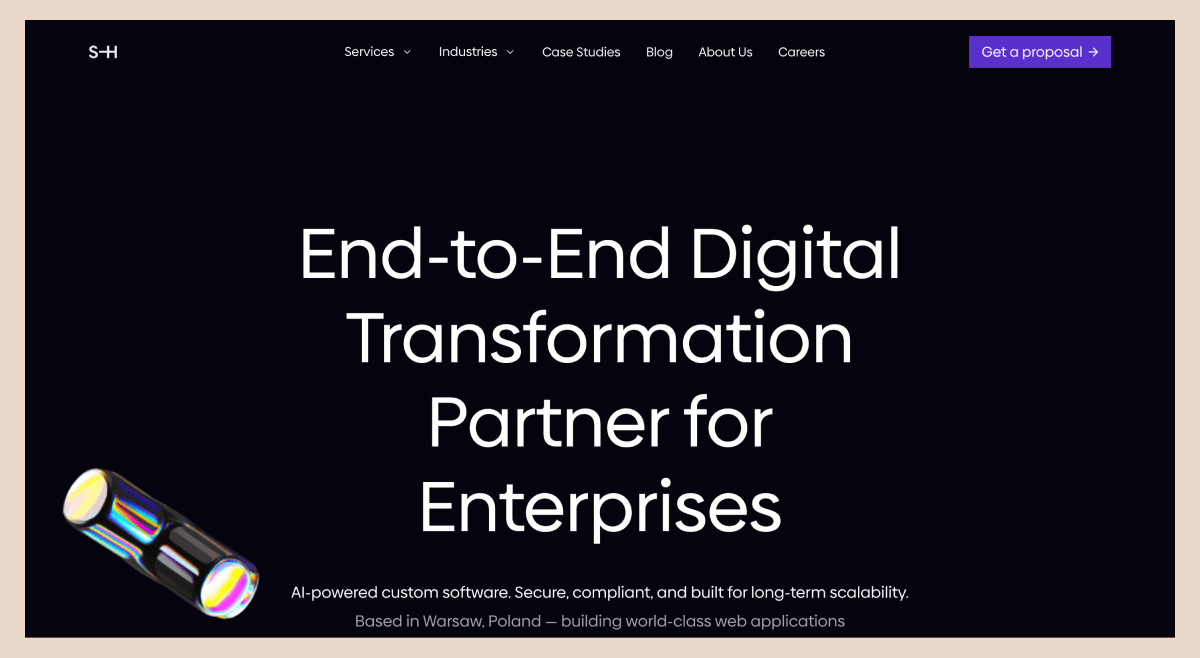 Startup House homepage.png